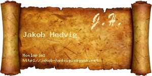 Jakob Hedvig névjegykártya